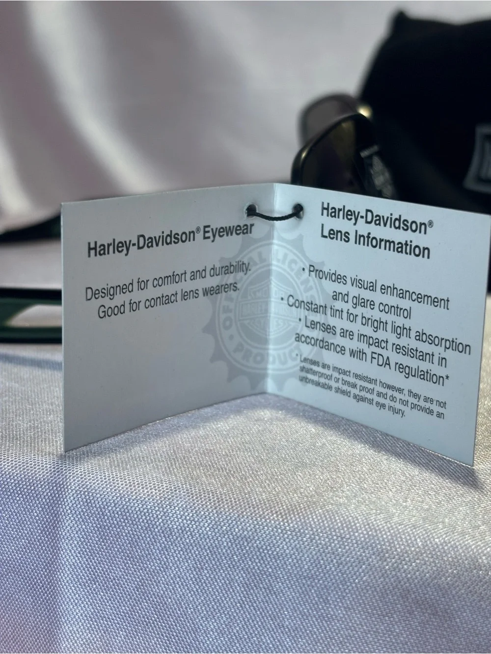 Harley-Davidson Men’s Black Frame Sunglasses with Dark Lenses
